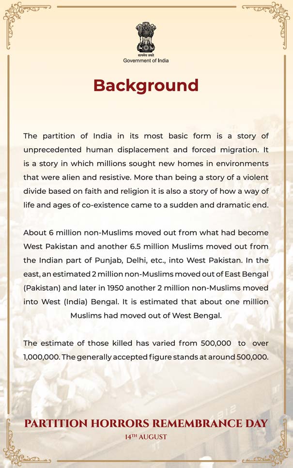 Partition Horrors Remembrance Day