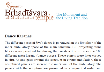 Description of Dance Karanas